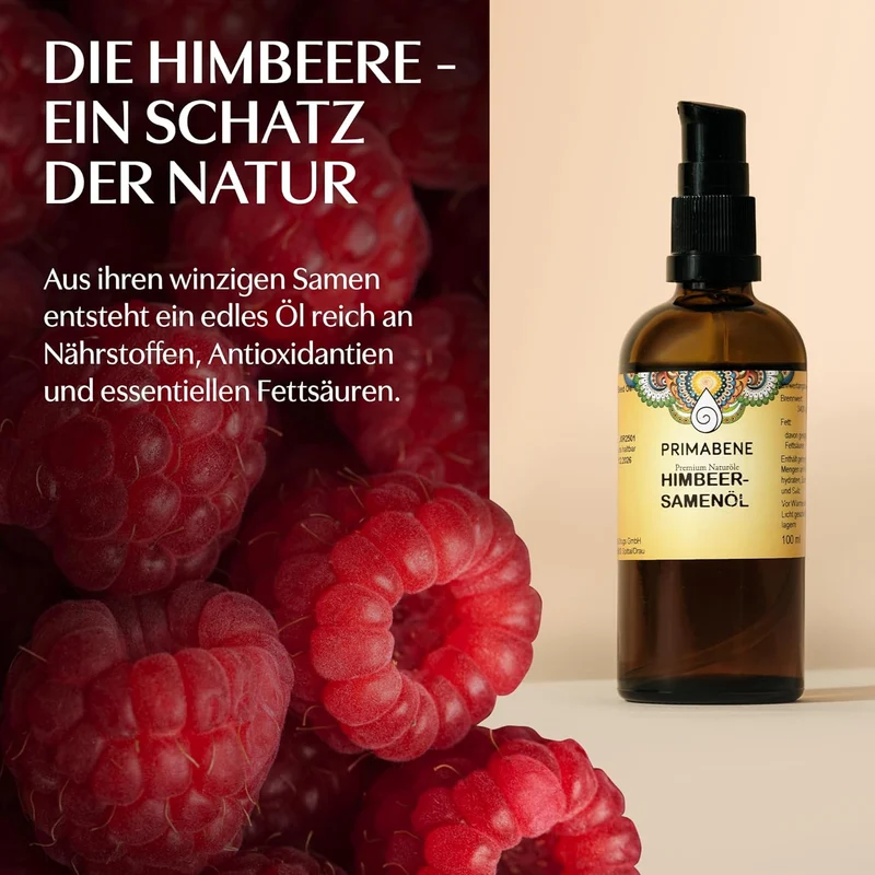 Himbeersamenöl 100% rein & kaltgepresst – Naturöl für Hautpflege, Haarpflege & Sonnenschutz– Reich a
