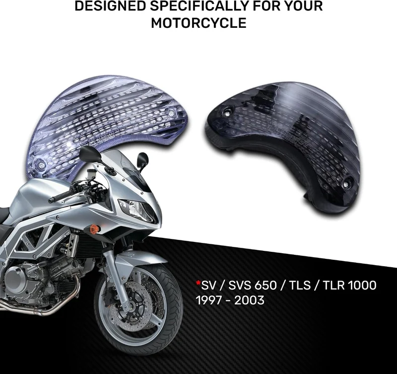 aVDB-moto LED Bremslicht/Rücklicht kompatibel mit SUZUKI SV 650 S SV650S 1999-02 Plug & Play mit int