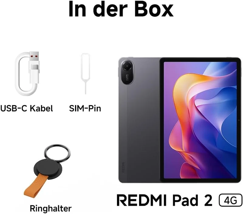 XIAOMI Redmi Pad 2 4G, 8+256GB, Graphite Gray, 11" 2,5K kristallklares Display, Grosser 9000mAh Akku