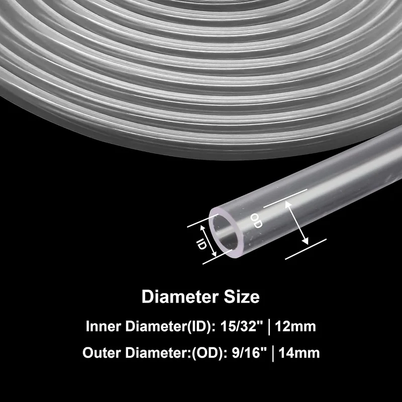 PVC Schlauch 12 mm ID x 14 mm OD, LAVMHAB Klarer Vinyl-schlauch Aquarium Schläuche Gummischlauch Bie