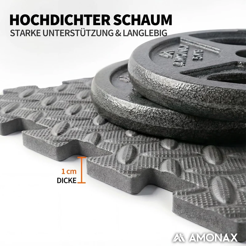 Amonax Bodenschutzmatte Fitness Puzzlematte, Schaumstoff Gym Matte Puzzlematte 30 x 30 cm, Pool Bode