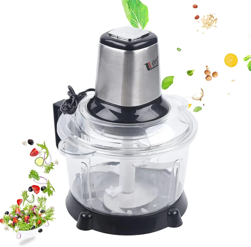 Multi Edelstahl Elektrisch Zerkleinerer 5L, 300W 220V Küche Gemüse Obst Zerkleinerer Küchenmaschine,