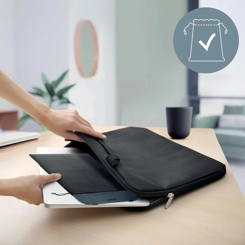 Leitz Aluminium Ultra-Flacher Verstellbarer Laptopständer, Extra leicht, faltbar & ergonomisch, 5 Hö