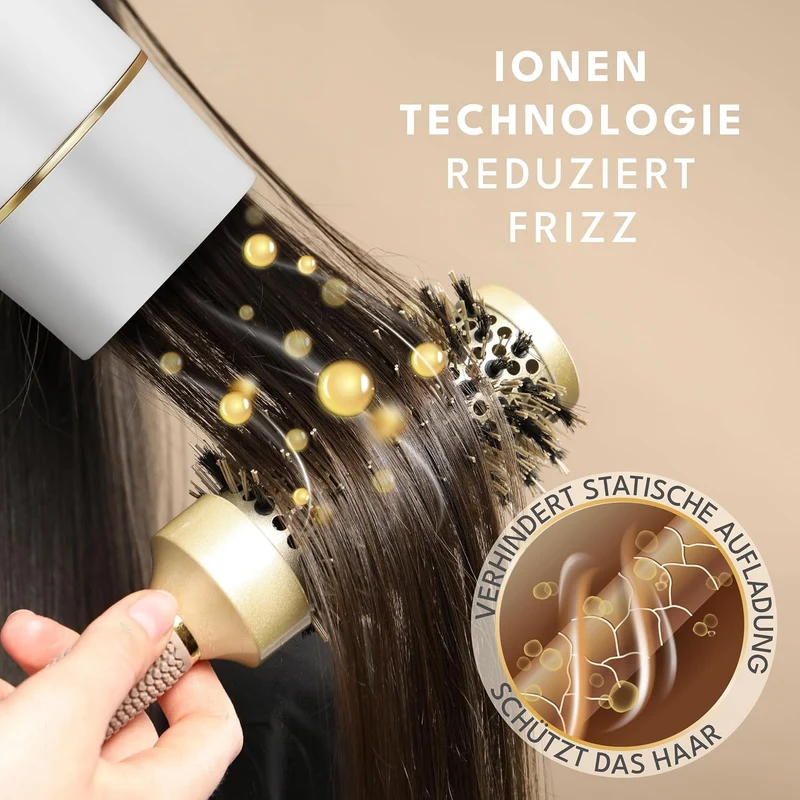 LEBENLANG Föhn Haartrockner Ionen 2100W - Anti-Spliss mit Kaltluft Modus | Reisefön klappbar klein &