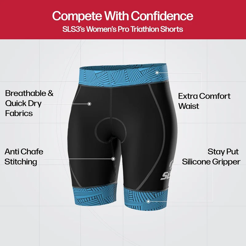 SLS3 Triathlon Shorts Damen – Bequeme Tri Hose für Athletinnen Aller Leistungsstufen, Schlanke Sport