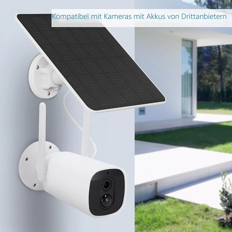 NIVIAN - Solarpanel für IP-Überwachungskameras | Einfache Installation mit verstellbarer Halterung |
