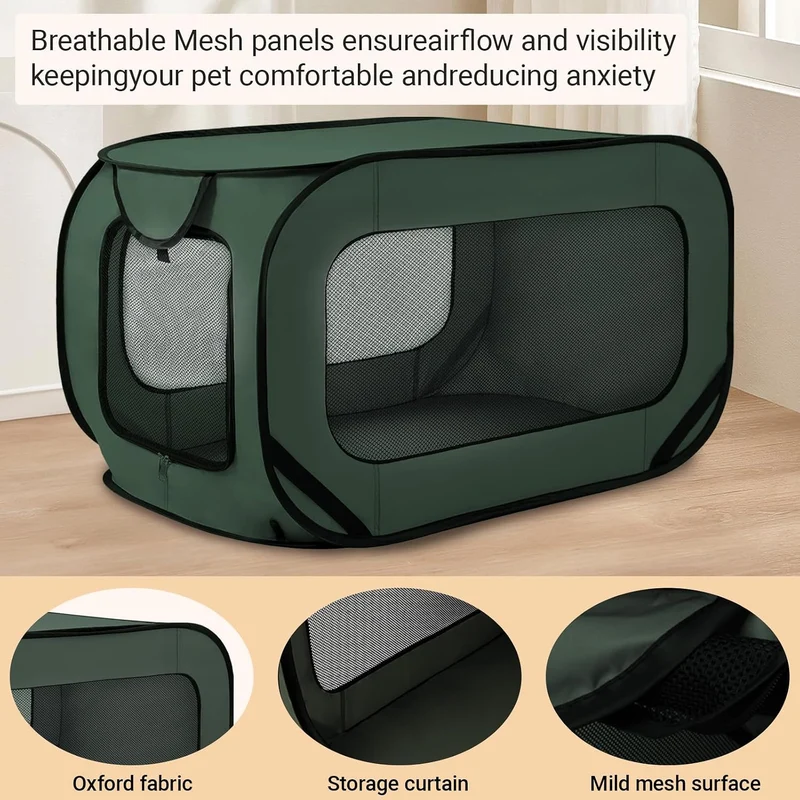 92 * 52 * 52 cm Hundetransportbox Faltbar Oxford-Gewebe Hundetasche Netzstoff transportbox Hund Atmu