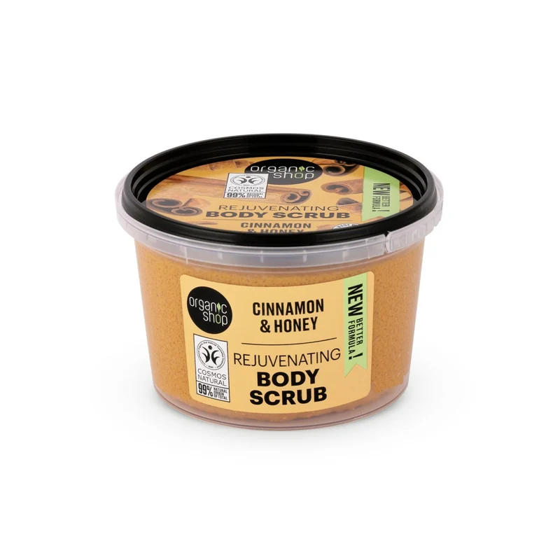 Organic Shop Body Scrub Natural Cinnamon and Honey 250 ml Cinnamon and Honey 250 ml (1er Pack), Zimt
