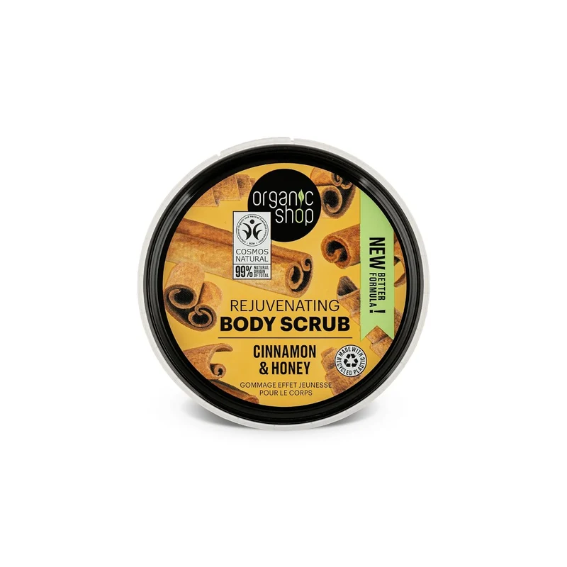 Organic Shop Body Scrub Natural Cinnamon and Honey 250 ml Cinnamon and Honey 250 ml (1er Pack), Zimt