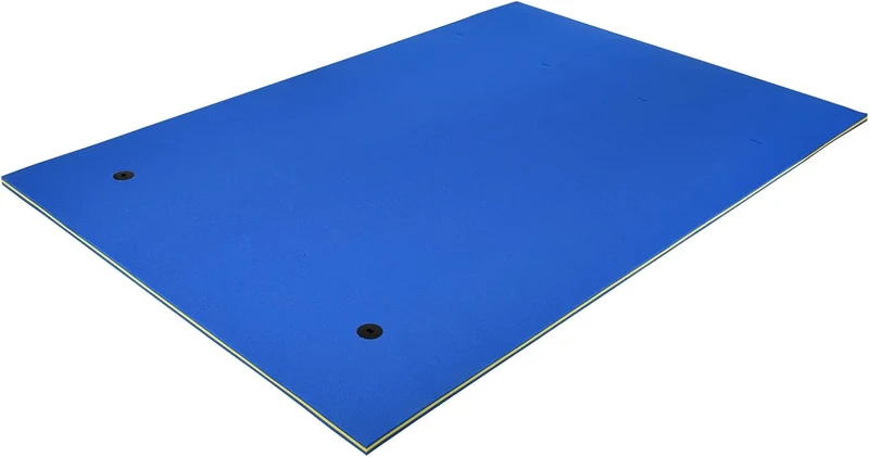 GYMAX 270 x 180 cm Schwimmende Wassermatte für 3-5 Personen, Wasser Hängematte aus XPE-Schaum, aufro