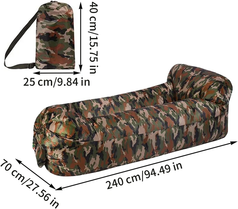 Aufblasbare Couch,Aufblasbarer Lounger Mit Sesselauflage | Kratzfester Camping Schlafsessel Für Reis