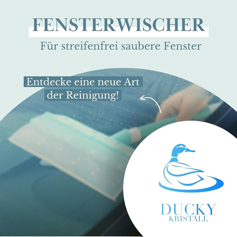 Fensterwischer – Fensterputzer für streifenfrei saubere Fenster – Fensterreiniger mit verlängerter L