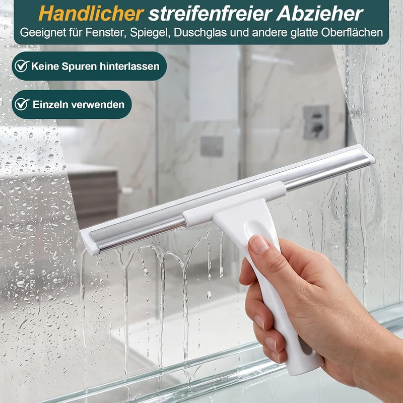 4m Teleskopstange Fensterreinigung Set mit Fensterabzieher für hohe Fenster