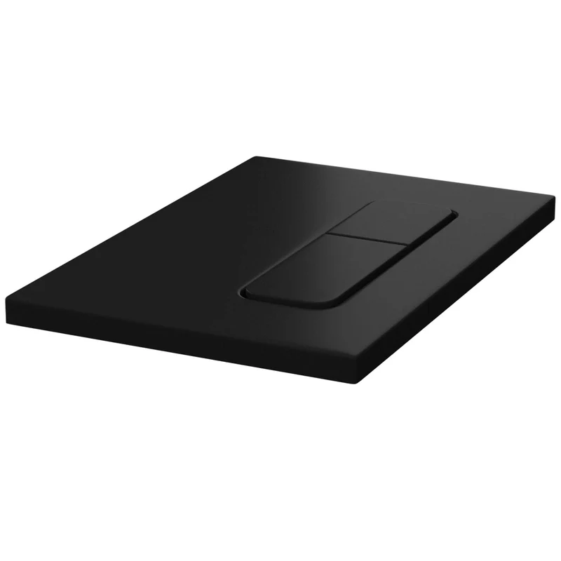 Drücker- & Betätigungsplatte Kunststoff schwarz, passend für Geberit Delta Schwarz/Abgerundet Delta,