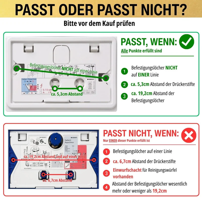 Drücker- & Betätigungsplatte Kunststoff schwarz, passend für Geberit Delta Schwarz/Abgerundet Delta,