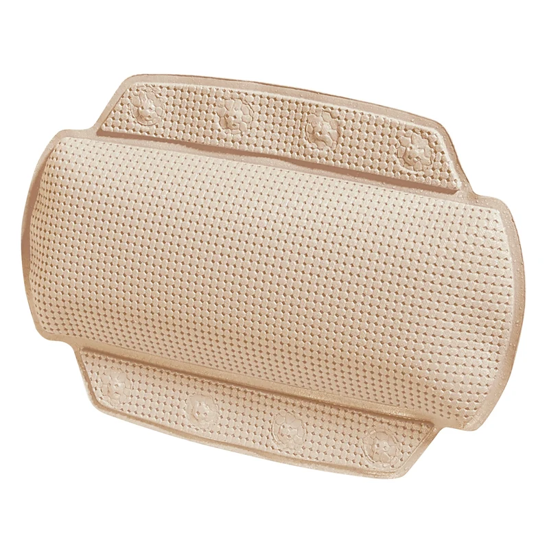 Spirella - Badewannenkissen Alaska Mit 8 Saugnäpfen Antibakteriell - Rutschhemmend Waschbar - Beige