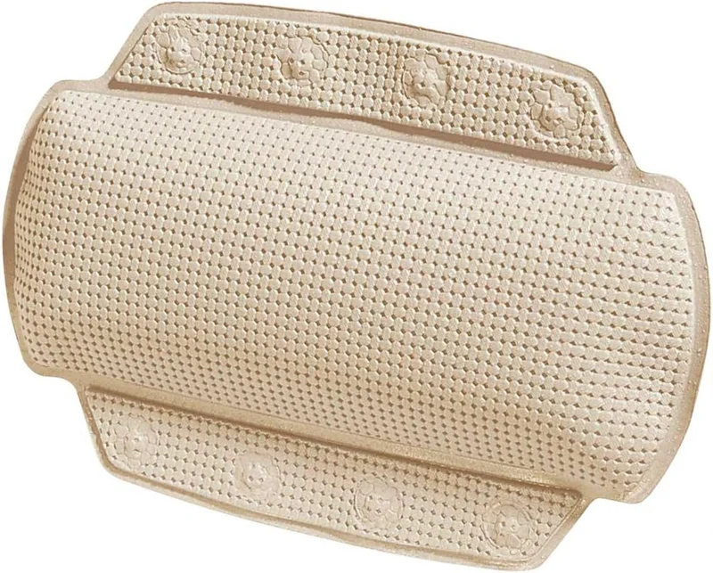 Spirella - Badewannenkissen Alaska Mit 8 Saugnäpfen Antibakteriell - Rutschhemmend Waschbar - Beige