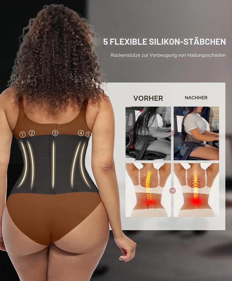 FeelinGirl Waist Trainer Bauchweggürtel Korsett Damen Bauchweg Bauchgürtel Shaper Trimmer Bauchkontr