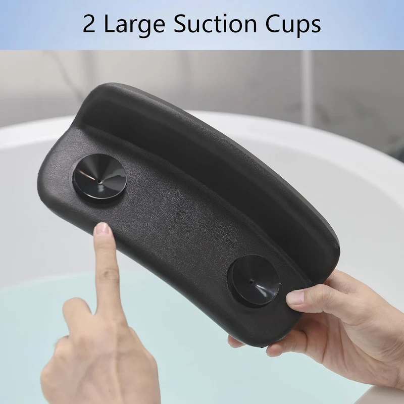 Lonkenn Badewannenkissen, Ergonomisches Badekissen, PU-Wannenkissen mit Saugnäpfen, wasserdichte Bad