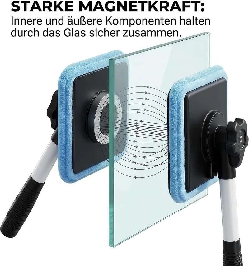 Magnetischer Fensterreiniger für Auto-Windschutzscheiben