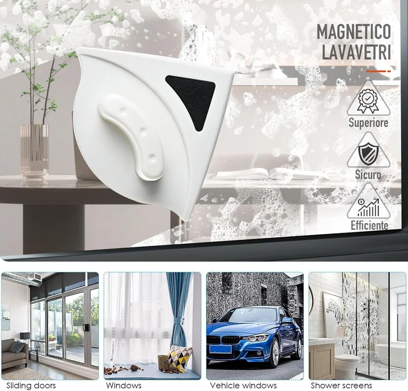 Doppelseitiger Glaswischer,Magnetische Fensterreiniger Doppelseitiger,Doppelseitiger Magnetischer Gl