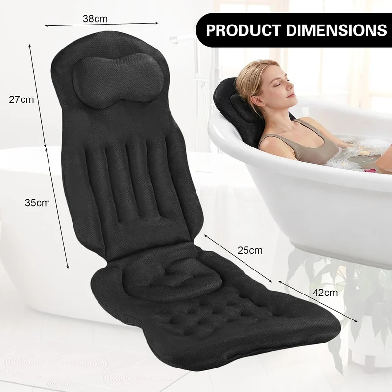 Ganzkörper Badewannenkissen für die Badewanne, Badewannenkissen Mit SaugnäPfen, Verdicktes Badewanne