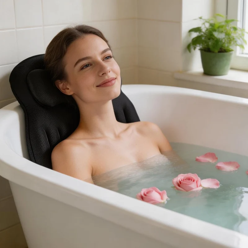 Ganzkörper Badewannenkissen für die Badewanne, Badewannenkissen Mit SaugnäPfen, Verdicktes Badewanne