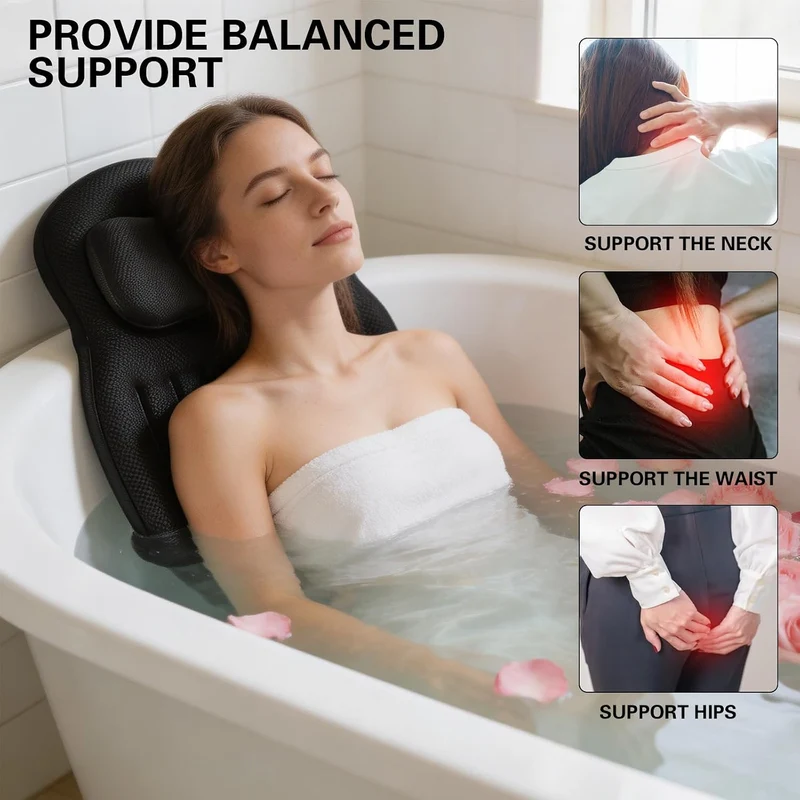 Ganzkörper Badewannenkissen für die Badewanne, Badewannenkissen Mit SaugnäPfen, Verdicktes Badewanne