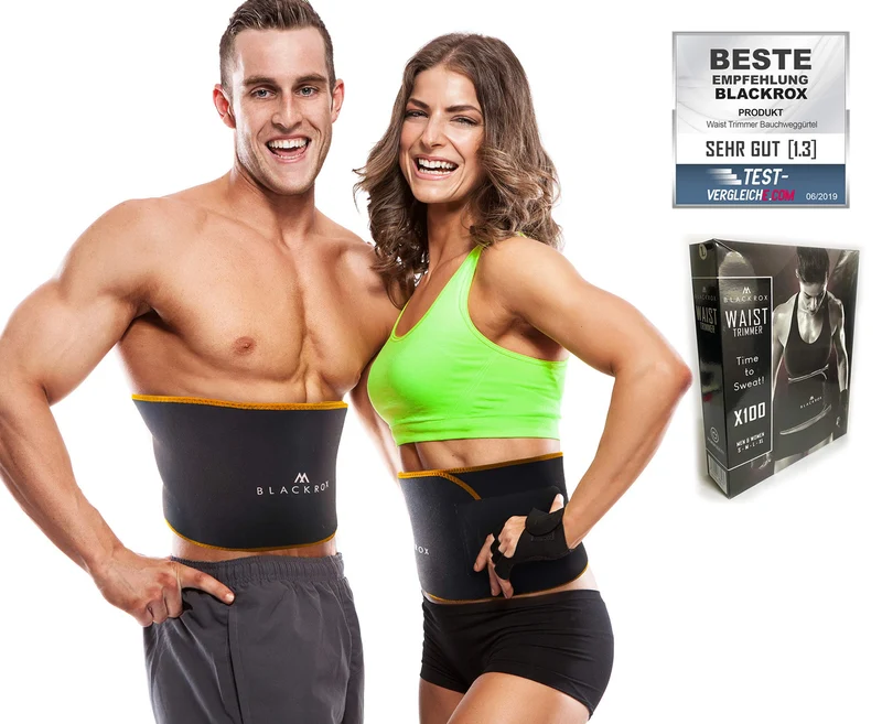 BLACKROX Trimm Your Waist Fitnessgürtel Vergleichssieger Damen & Herren,Schwitzgürtel zur Fettverbre