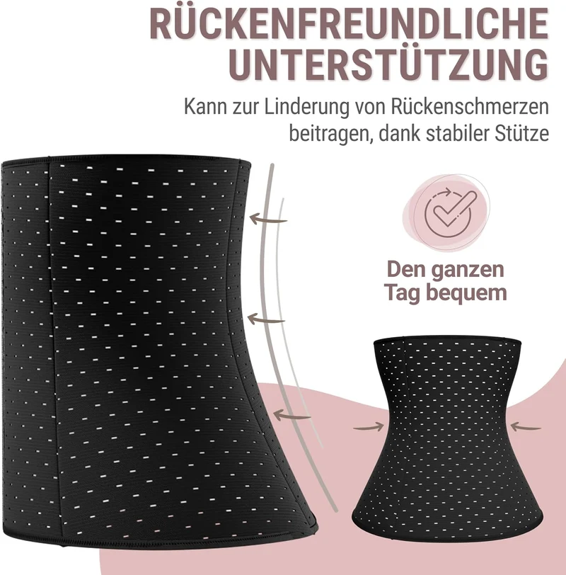 Bauchweggürtel - Figurfördernder Taillenformer - Reduziert Bauch und Taille - Stützt die Wirbelsäule
