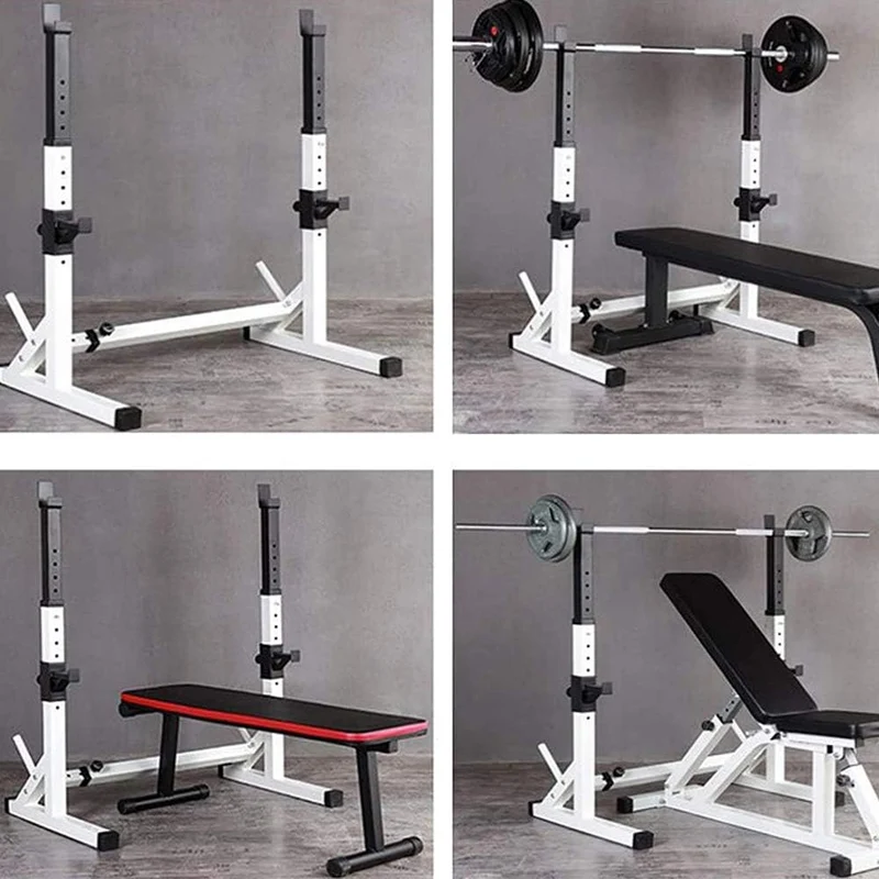 sarah Hantelständer Langhantelstander Kniebeuge Squat Rack Einstellbare 80-150 cm Hantelablage 200 K