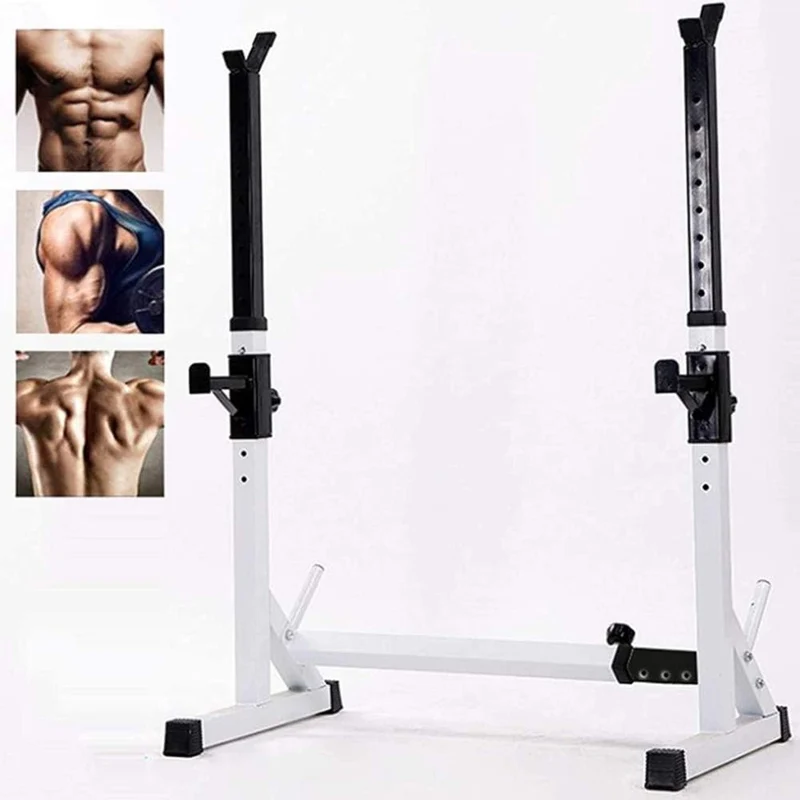 sarah Hantelständer Langhantelstander Kniebeuge Squat Rack Einstellbare 80-150 cm Hantelablage 200 K