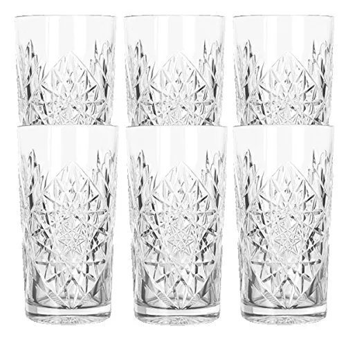 Libbey - Hobstar - Longdrinkglas, Cocktailglas, Wasserglas, Saftglas - 470 ml - Glas - 6er Set - bek