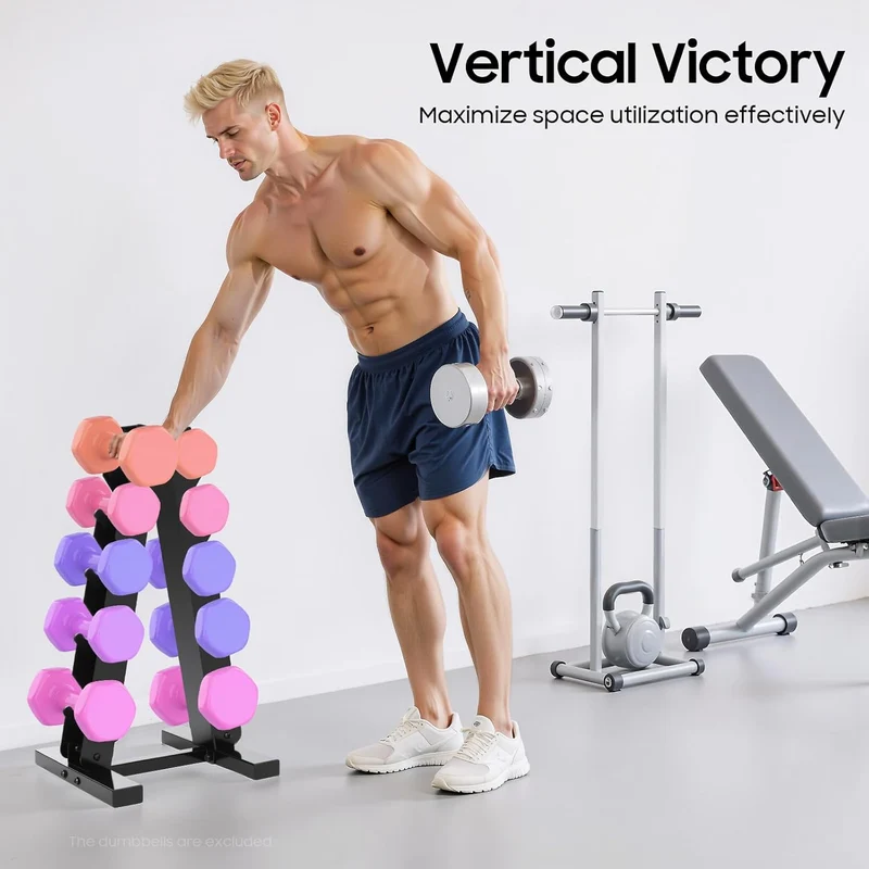 A-Rahmen Hantelständer Nur Ständer, Gewicht Halter Rack für Home Gym, 5-Tier Stahl Hantelständer Kur