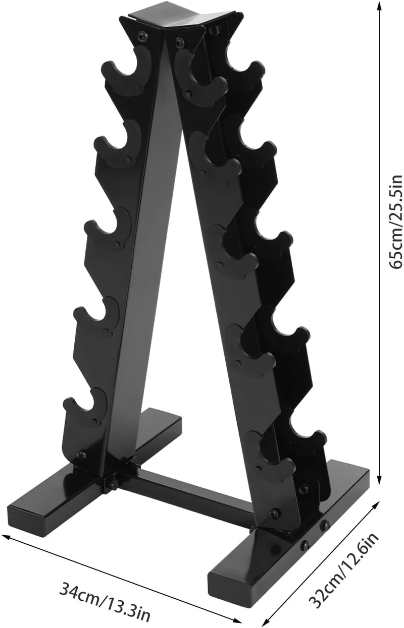 A-Rahmen Hantelständer Nur Ständer, Gewicht Halter Rack für Home Gym, 5-Tier Stahl Hantelständer Kur