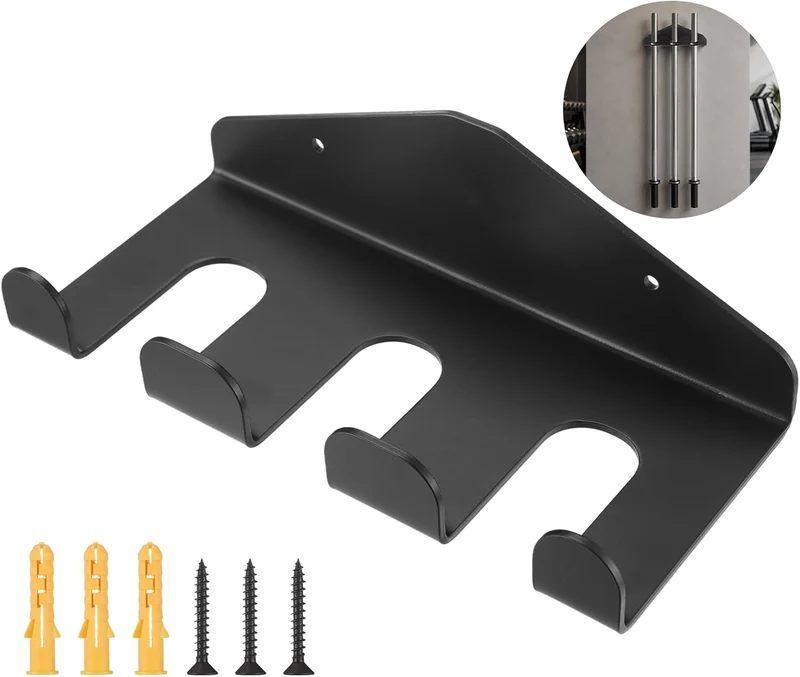 Ständer Vertikaler Barbell Halter mit 3 Steckplätzen, Wandmontage Heavy-Duty Barbells Storage Rack,