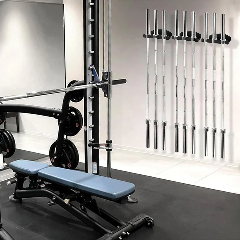 Heavy Duty Langhantelaufbewahrungsregal, Wandmontage Langhantelhalter, Vertikale Hängende Langhantel
