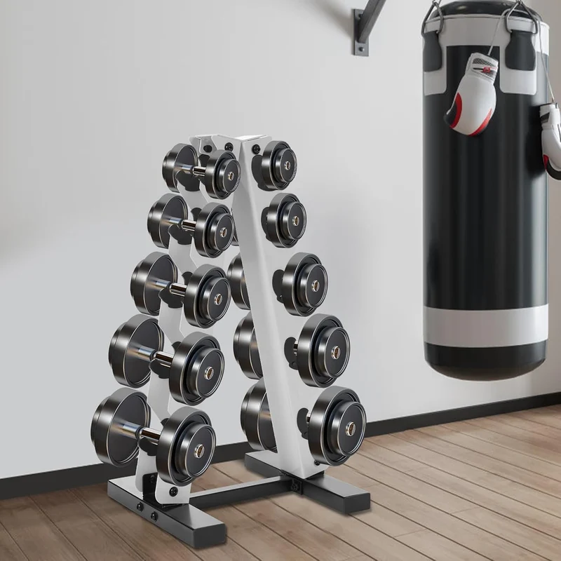 5 Ebenen Hantelständer Kurzhantelständer aus Stahl Hantelablage Dumbbell Rack bis zu 100 kg ideal fü
