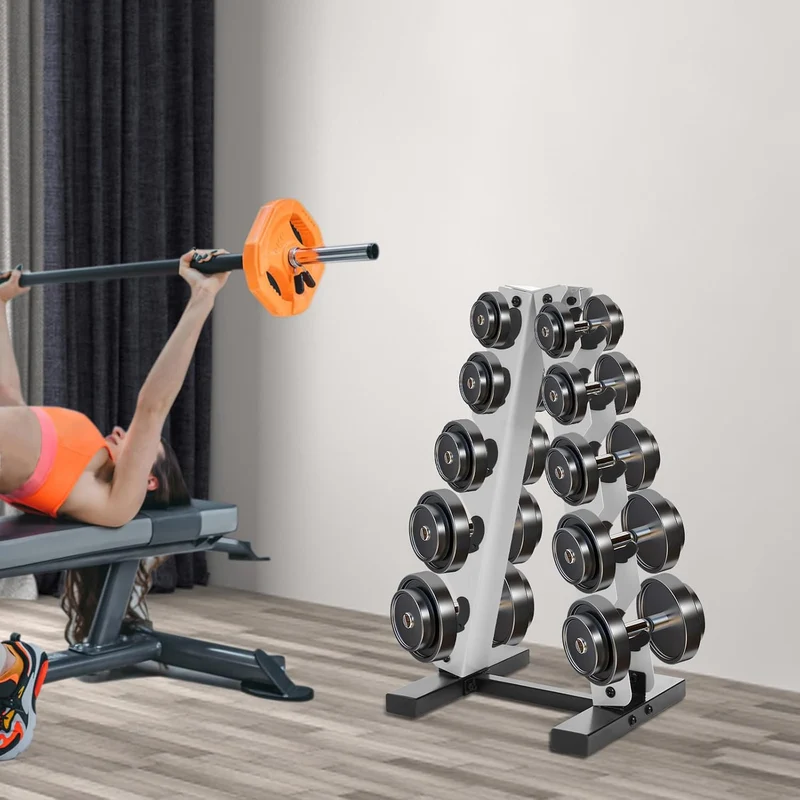 5 Ebenen Hantelständer Kurzhantelständer aus Stahl Hantelablage Dumbbell Rack bis zu 100 kg ideal fü