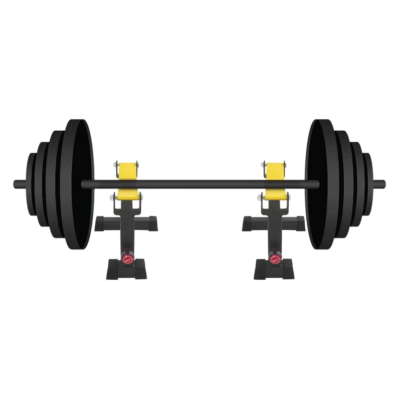 2 Ständer Langhantelablage, Freie Höheneinstellung 30-40cm, bis 300 kg belastbar, mit Nylongewebe Pu