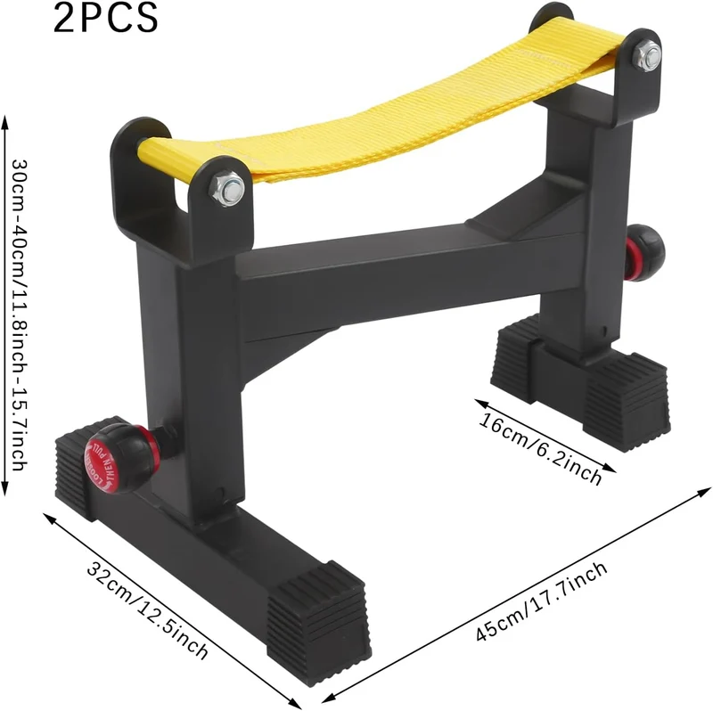 2 Ständer Langhantelablage, Freie Höheneinstellung 30-40cm, bis 300 kg belastbar, mit Nylongewebe Pu