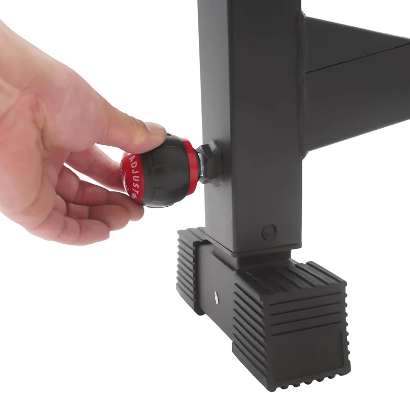 2 Ständer Langhantelablage, Freie Höheneinstellung 30-40cm, bis 300 kg belastbar, mit Nylongewebe Pu