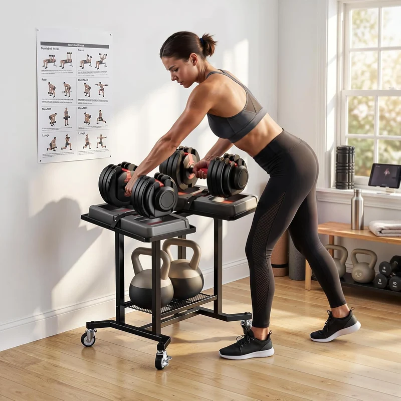Nur Hantelständer, passend für verstellbares Gewicht von 180 kg, robuster Ständer für das Fitnessstu