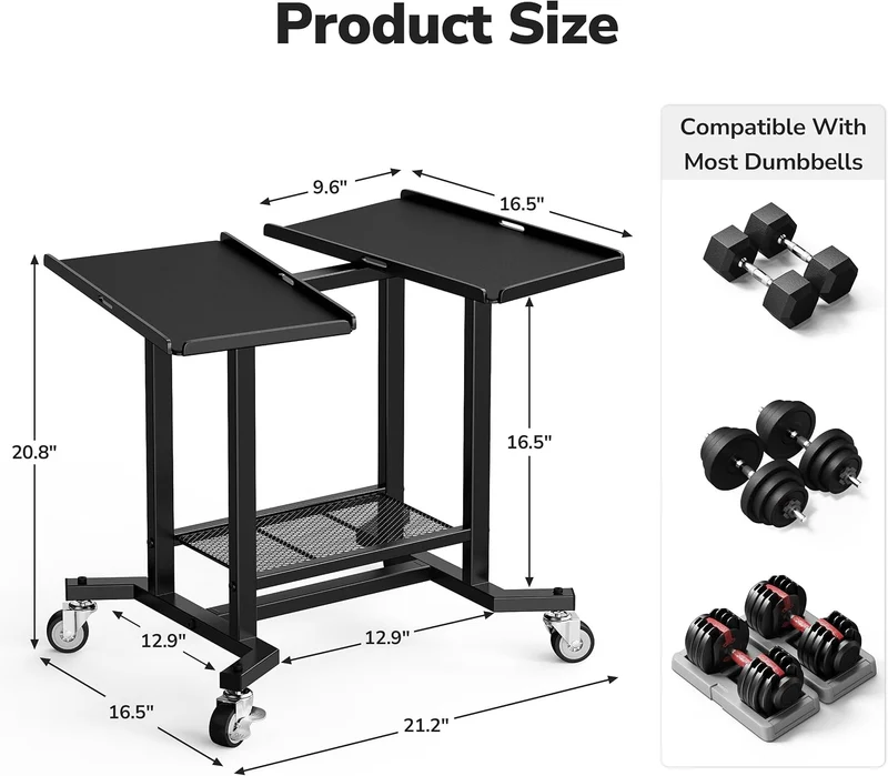 Nur Hantelständer, passend für verstellbares Gewicht von 180 kg, robuster Ständer für das Fitnessstu