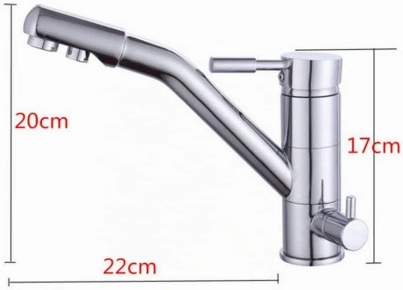 3 In 1 Küchenarmatur Einhebel Wasserfilter Becken 3 Wege Wasserhahn Spültischarmatur Küche, Mit Osmo