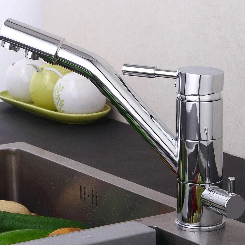 3 In 1 Küchenarmatur Einhebel Wasserfilter Becken 3 Wege Wasserhahn Spültischarmatur Küche, Mit Osmo