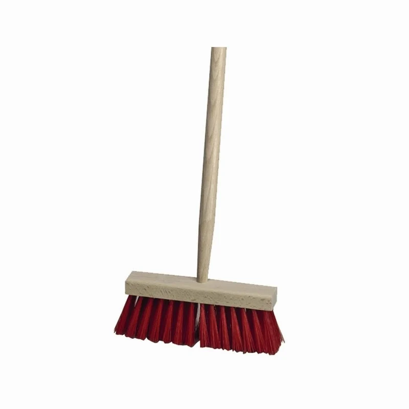 40181 Kinderbesen natur/rot 10 cm breit,Holzstiel 75 cm