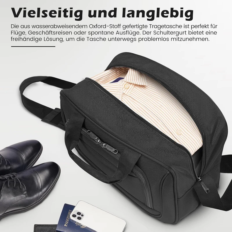 COOLIFE Koffer Trolley Koffer Reisekoffer von 4 Rollen Stoffkoffer Handgepäck TSA-Schloss Der Koffer