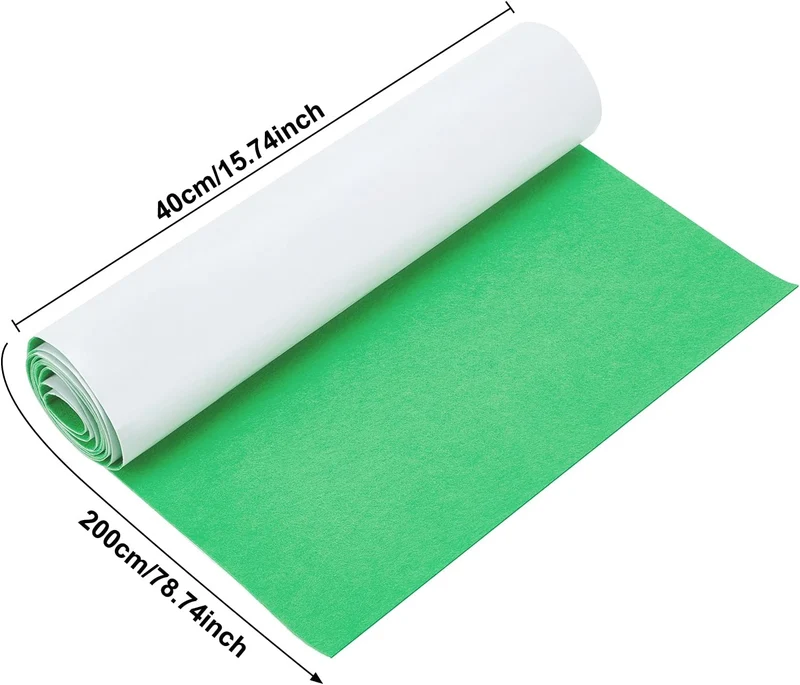 BENECREAT 40cmx2m Selbstklebender Stick Filz Grüner Selbstklebender Filzregal Für Box Liner, Bilderr