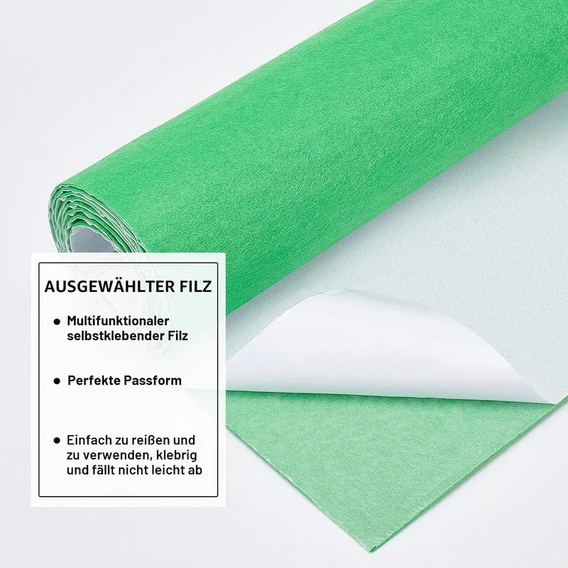 BENECREAT 40cmx2m Selbstklebender Stick Filz Grüner Selbstklebender Filzregal Für Box Liner, Bilderr